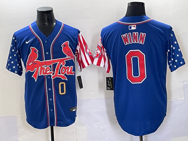 Men St.Louis Cardinals #0 Winn blue 2025 Nike Game MLB Jersey style 10->st.louis cardinals->MLB Jersey